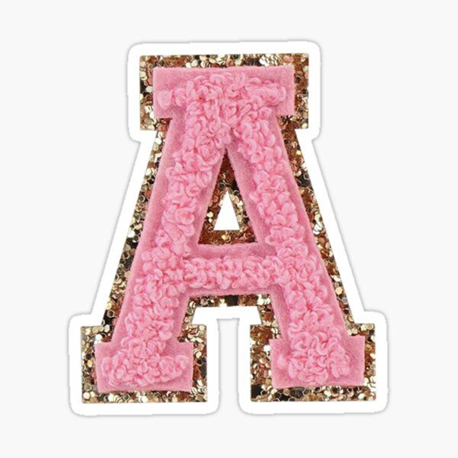 Pink Capital Alphabet Letter A With Gold Wallpaper