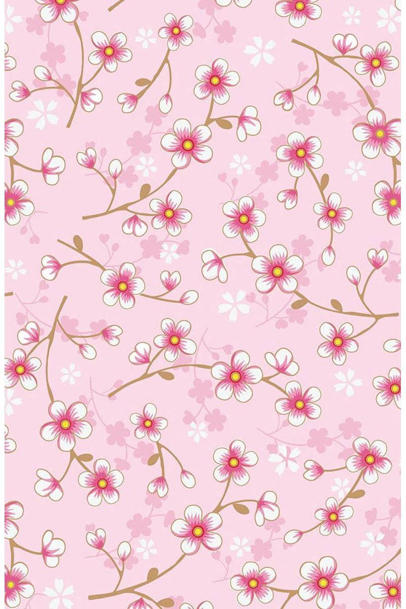 Pink Cherry Blossom Art Wallpaper