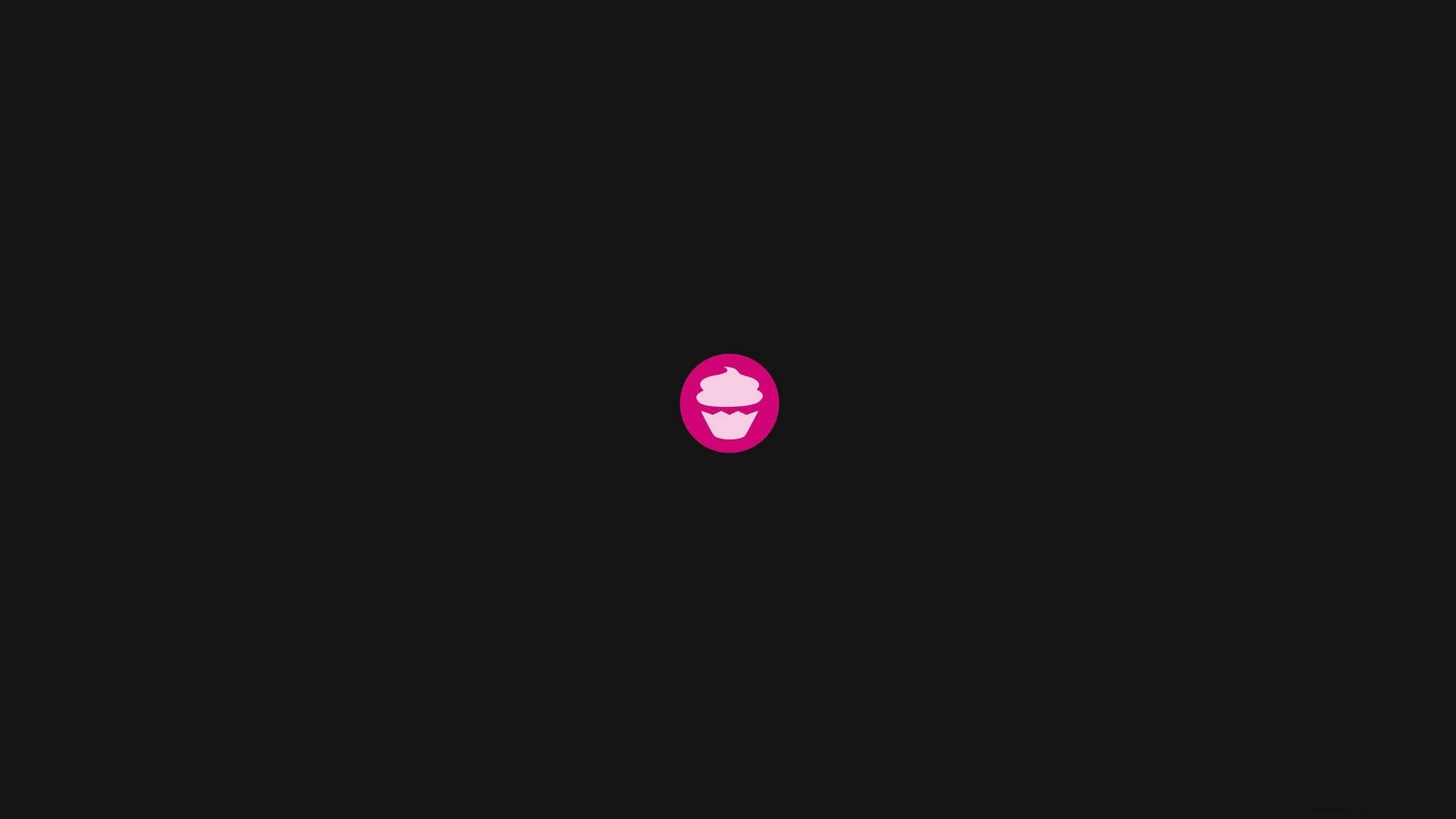 Pink Cupcake Logo Clean 4k Wallpaper