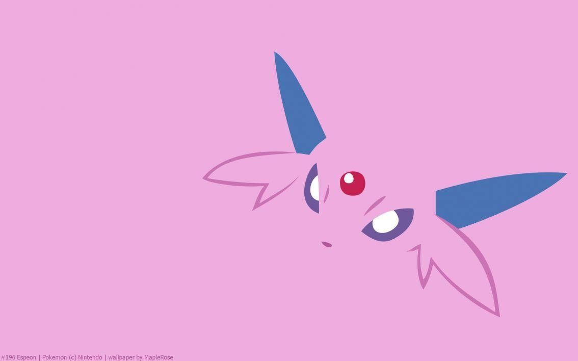 Pink Espeon Line Art Wallpaper