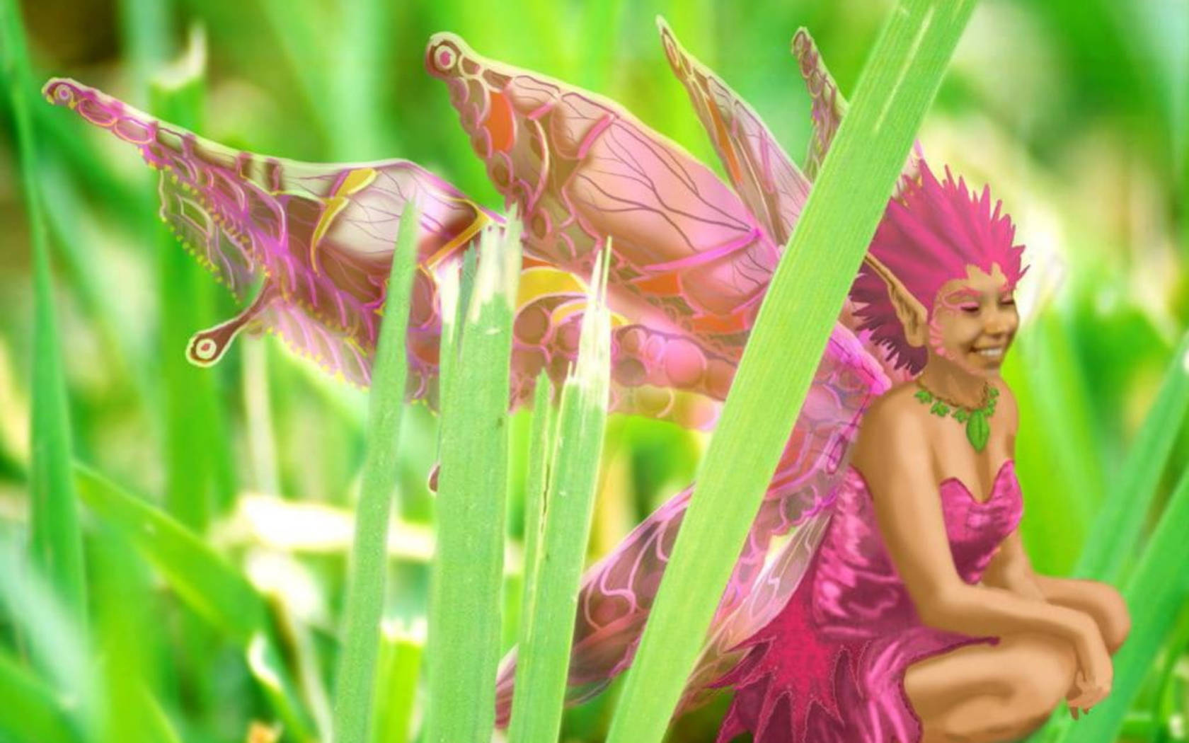 Pink Fairy Elf Wallpaper