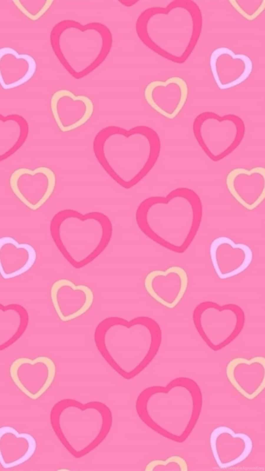 Pink Heart Pattern Girly Tumblr Wallpaper