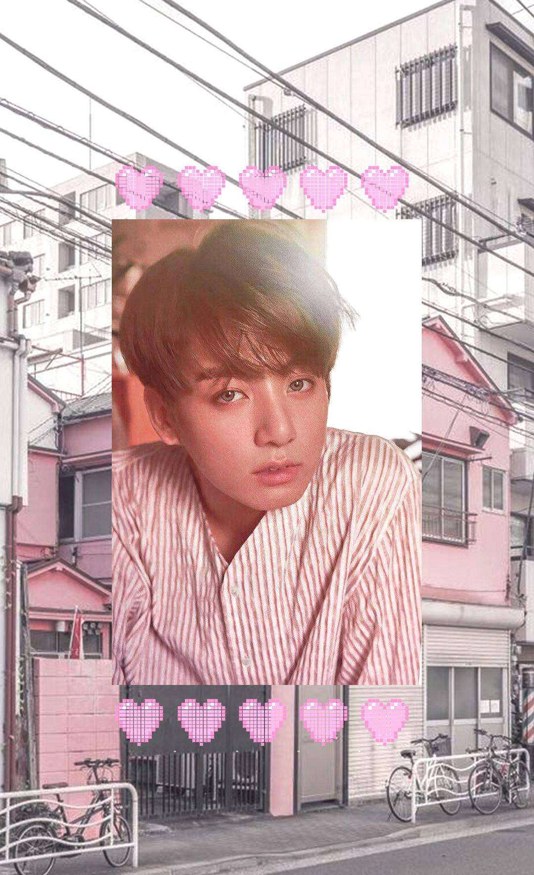 Pink Jungkook Aesthetic Wallpaper