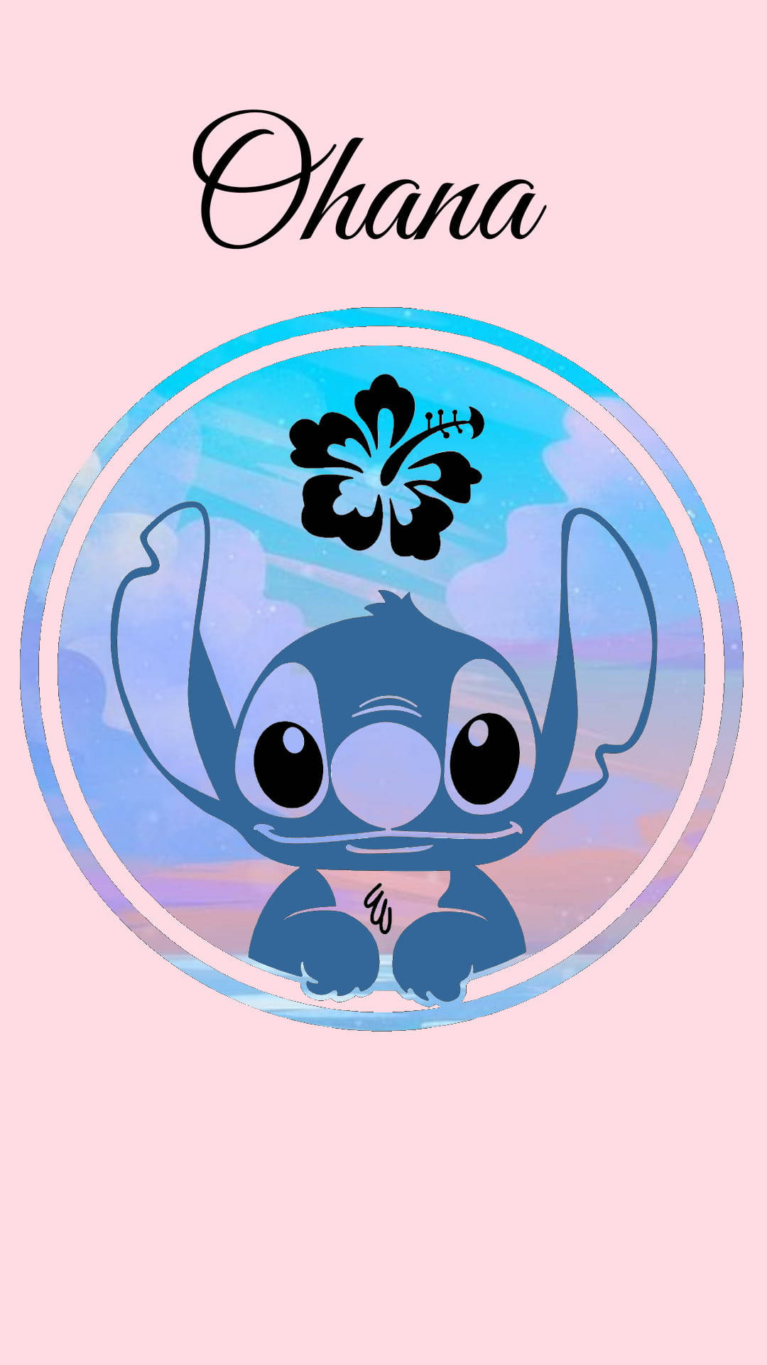 Pink Lilo And Stitch Iphone Ohana Wallpaper