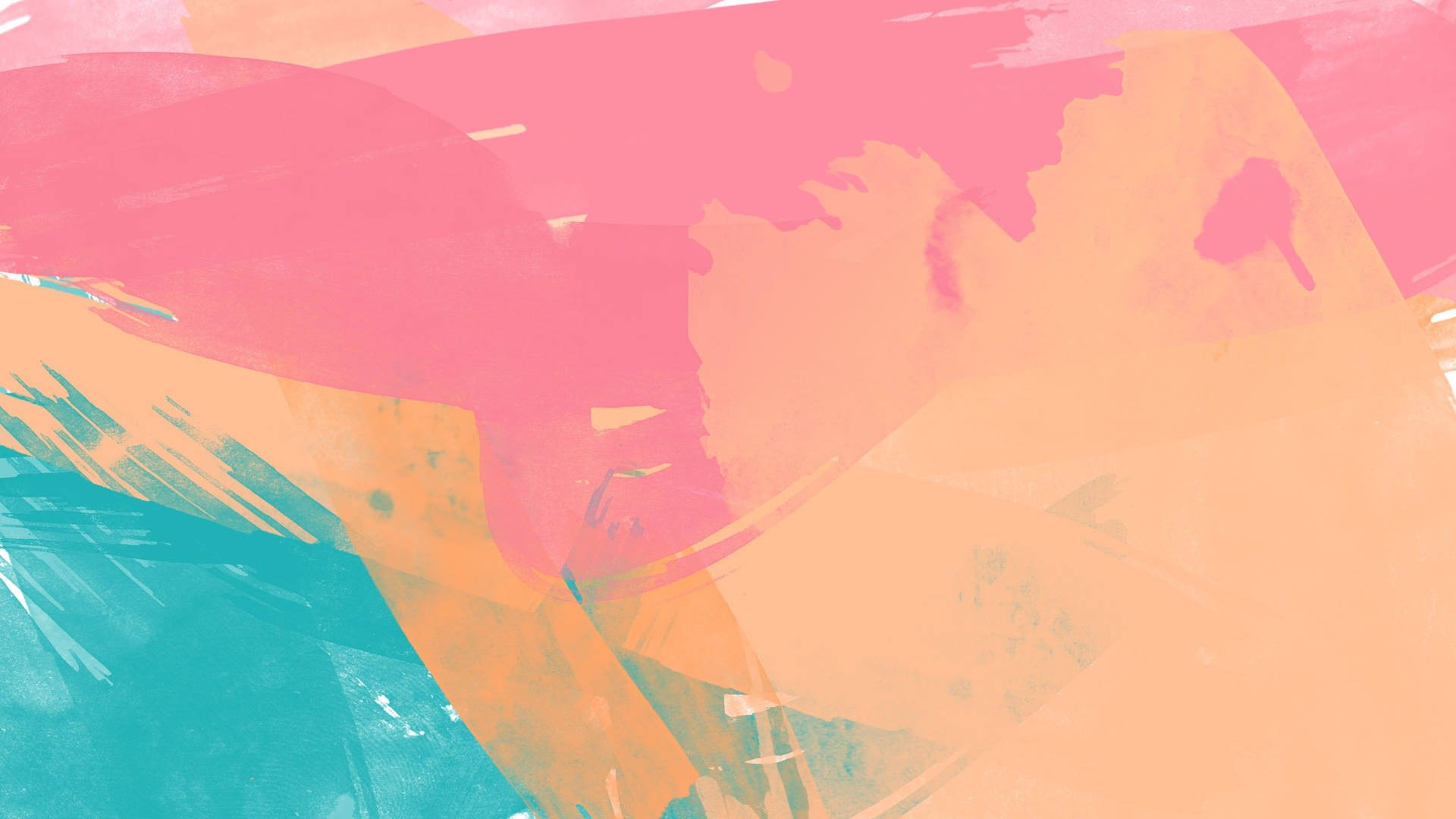 Pink Orange Cyan Pastel Aesthetic Tumblr Laptop Wallpaper