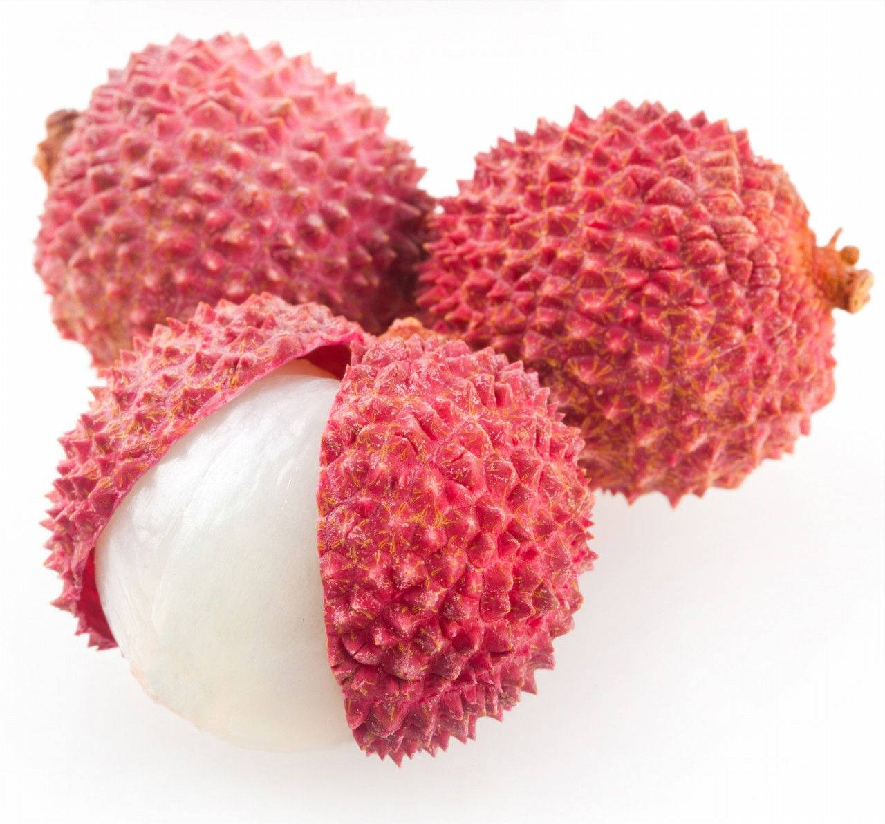 Pink Tropical Fruit Lychees Macro Shot Wallpaper