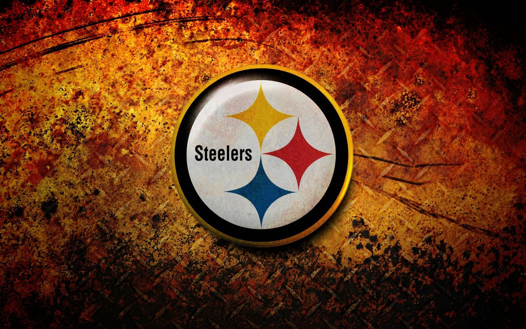 Pittsburgh Steelers Orange Steel Logo Wallpaper
