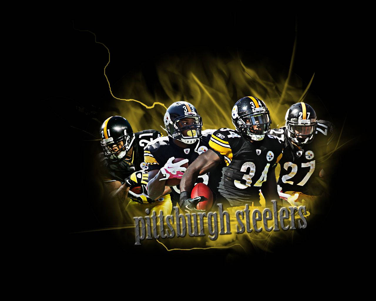 Pittsburgh Steelers Team Black Wallpaper