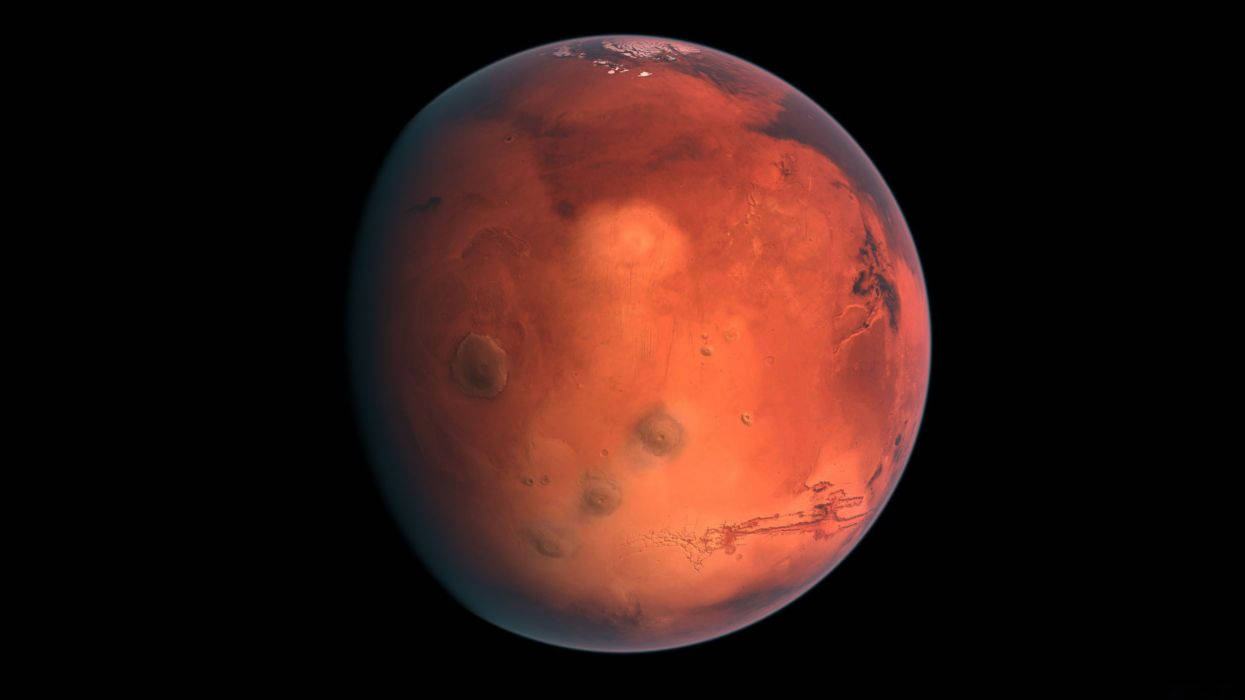 Planet Mars In Bubble Effect Wallpaper
