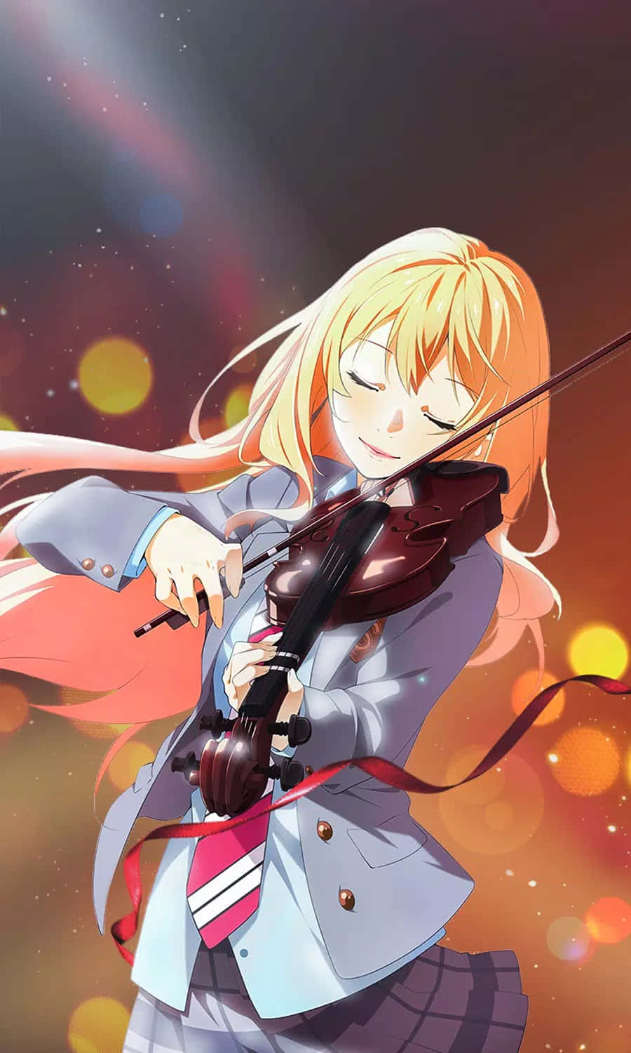 Playing The Violin For Girls Wallpaper