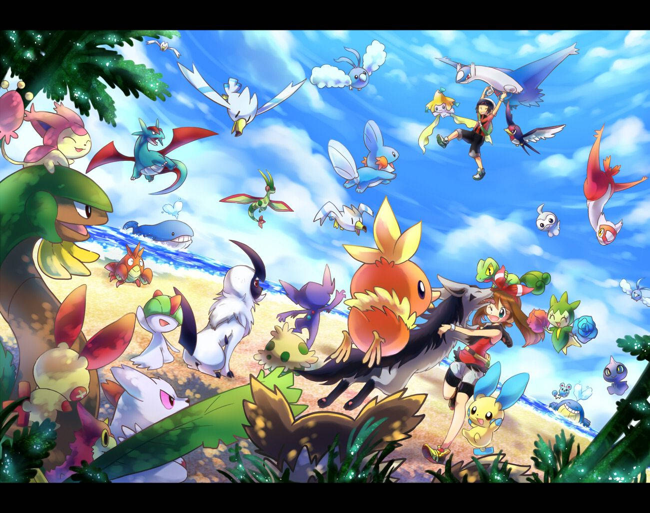 Pokemon Oras Roselia Many Hoenn Wallpaper