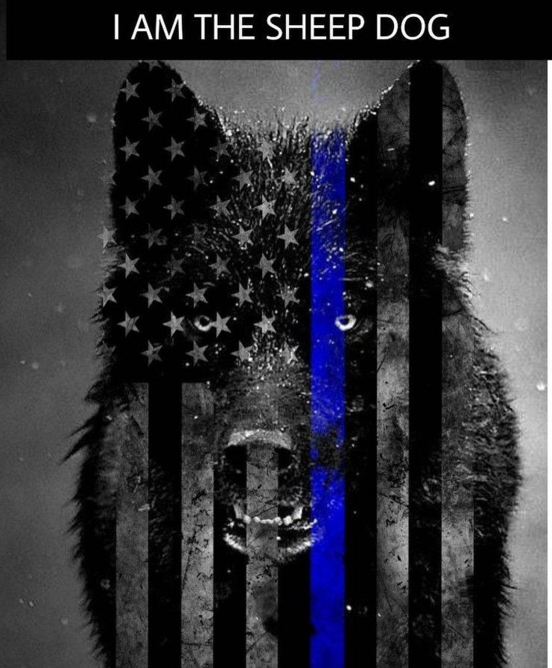 Police Dog Thin Blue Line America Wallpaper