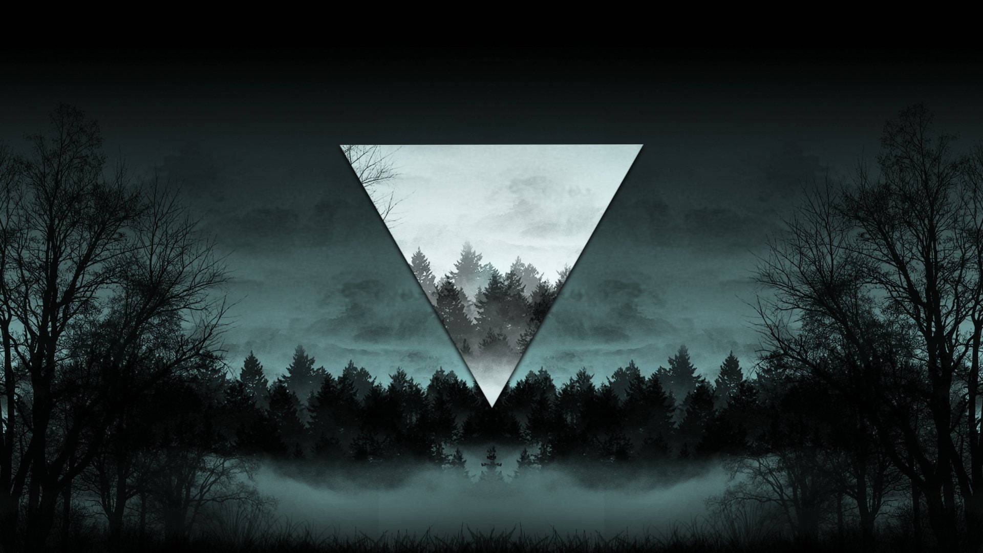 Polyscape Forest Triangle Wallpaper