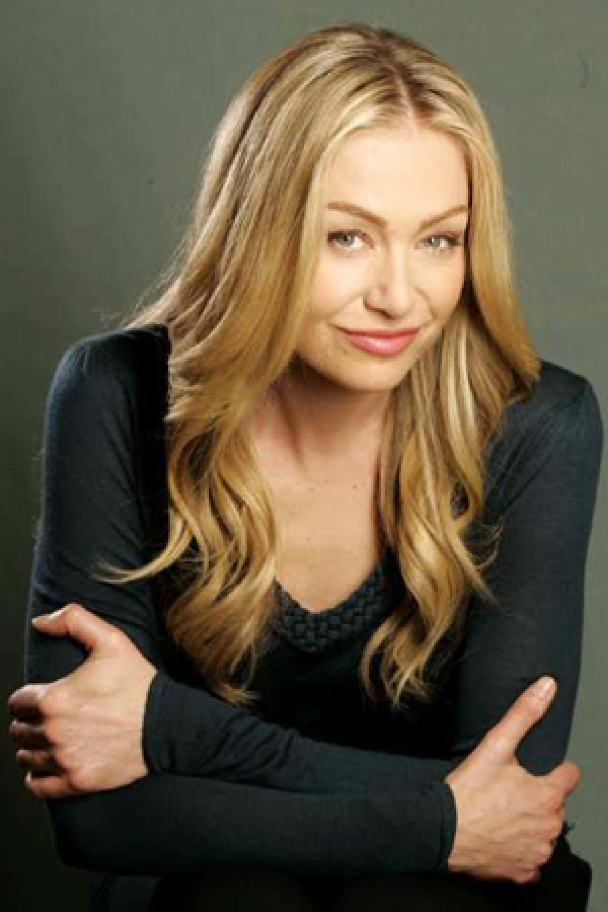 Portia De Rossi Black Top Portrait Wallpaper