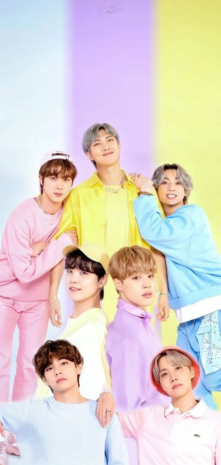 Portrait Pastel Cute Bts Group Wallpaper