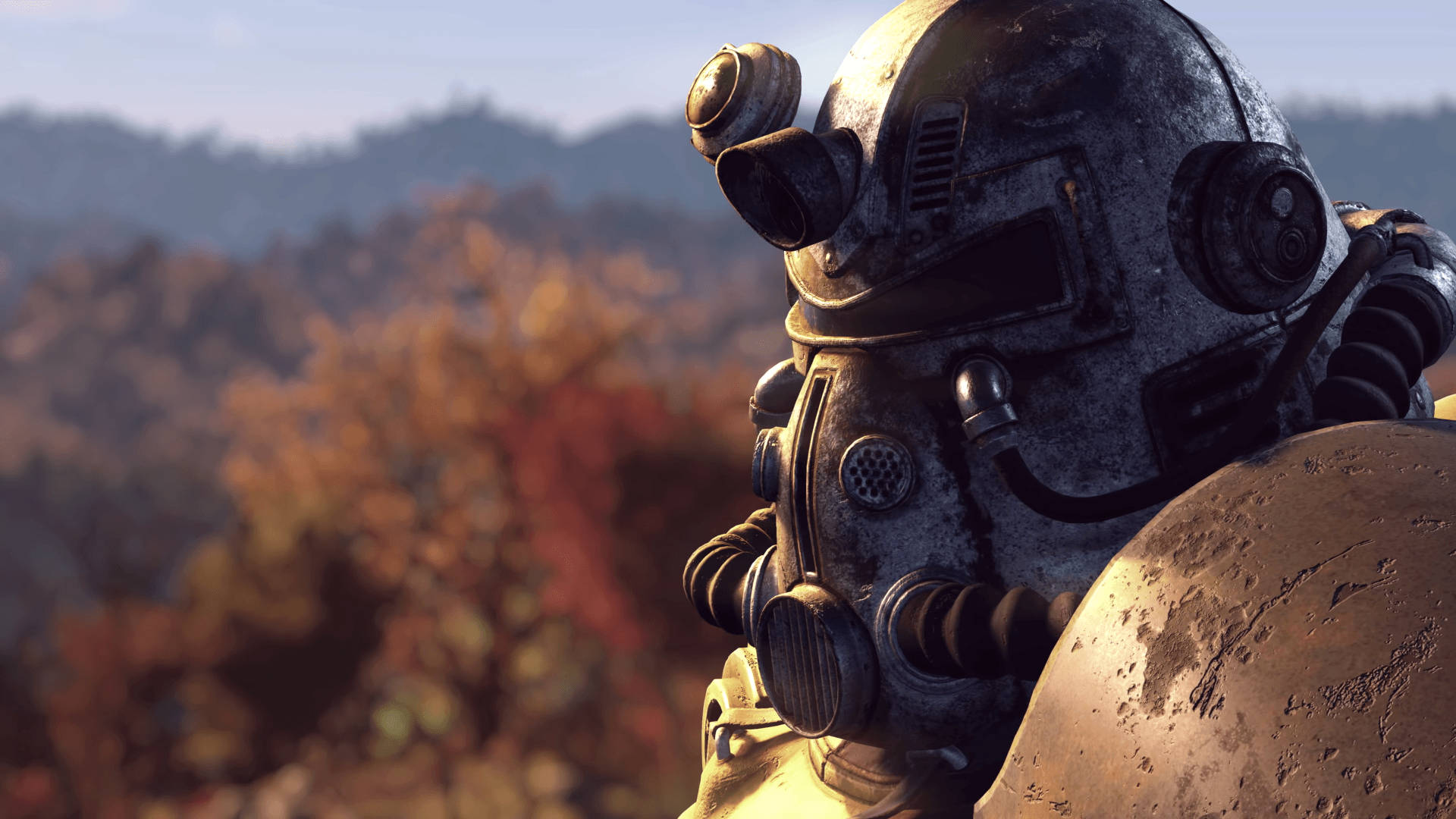 Power Up With The High-tech Power Armor From Fallout 76 Wallpaper