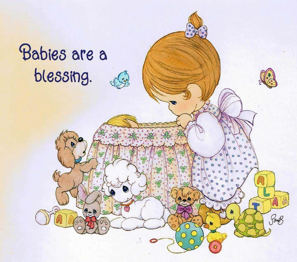 Precious Moments Babies Are A Blessing Wallpaper
