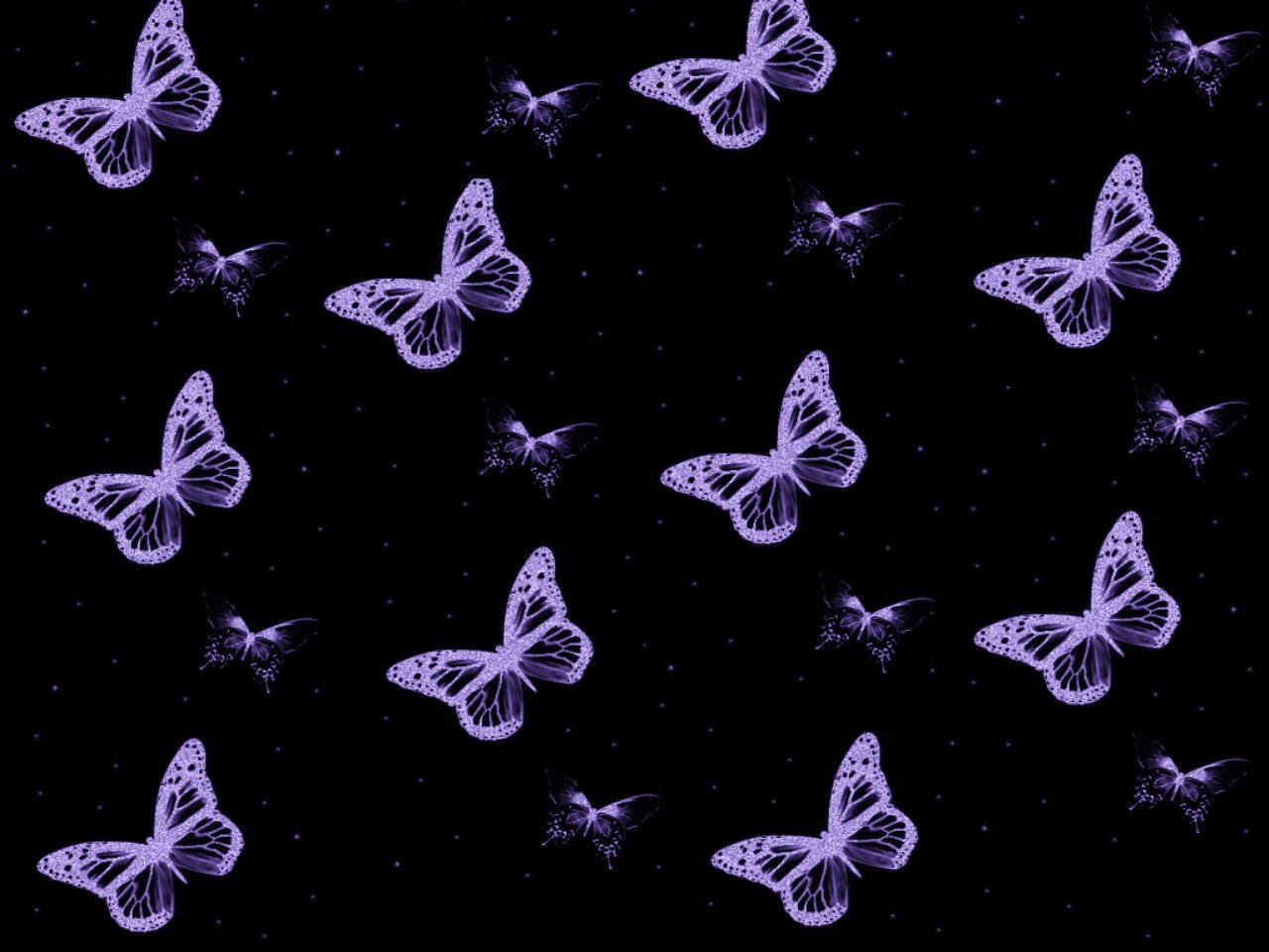 Pretty Aesthetic Purple Butterfly Collage For Computer Wallpaper