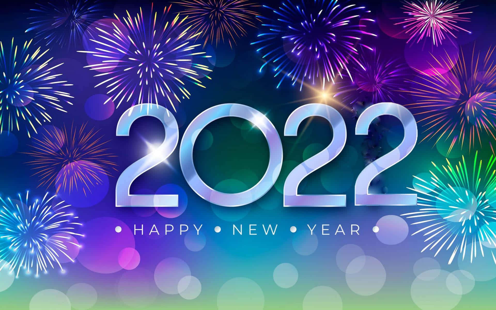 Pretty Fireworks New Year 2022 Wallpaper