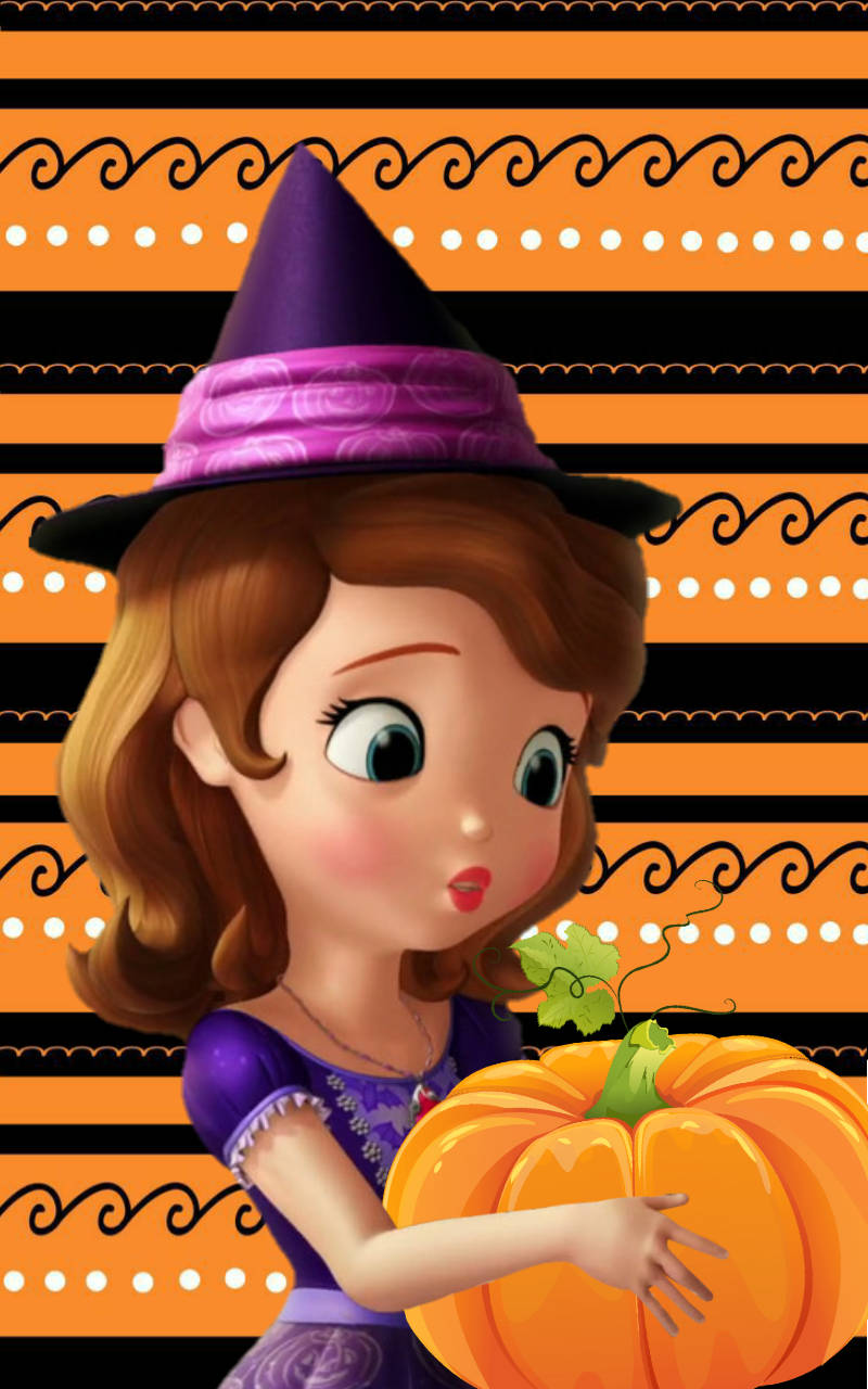 Princess Sofia Holding A Squash In An Adorable Pose. Wallpaper