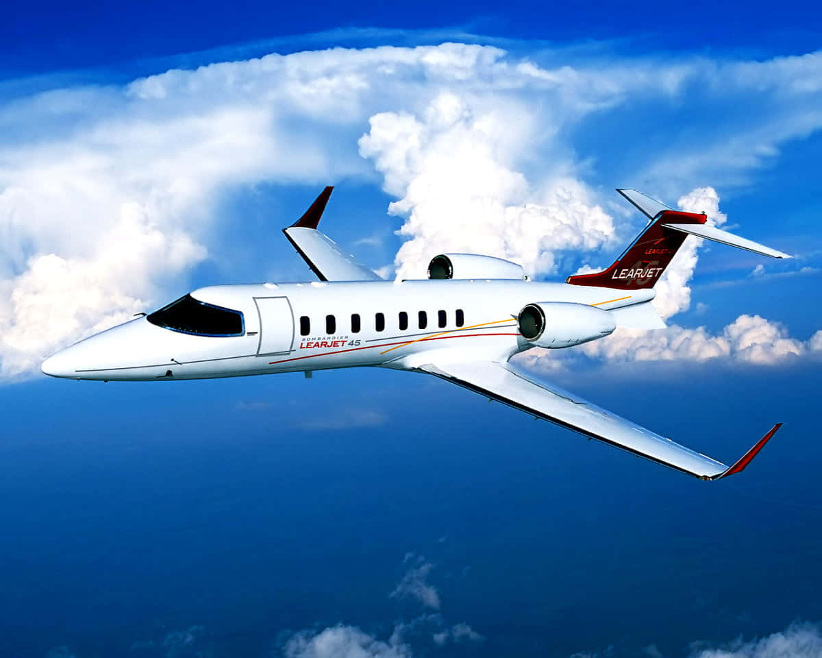 Private Jet In Sky Wallpaper