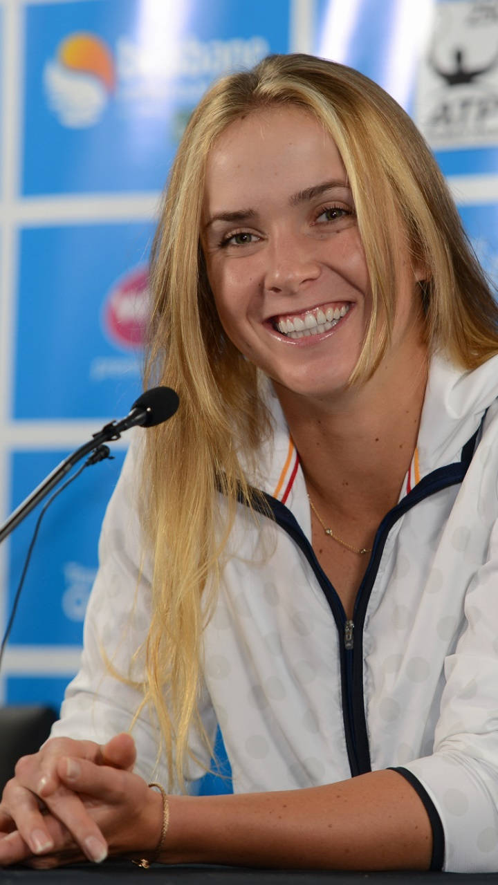 Professional Tennis Player Elina Svitolina At Press Conference Wallpaper