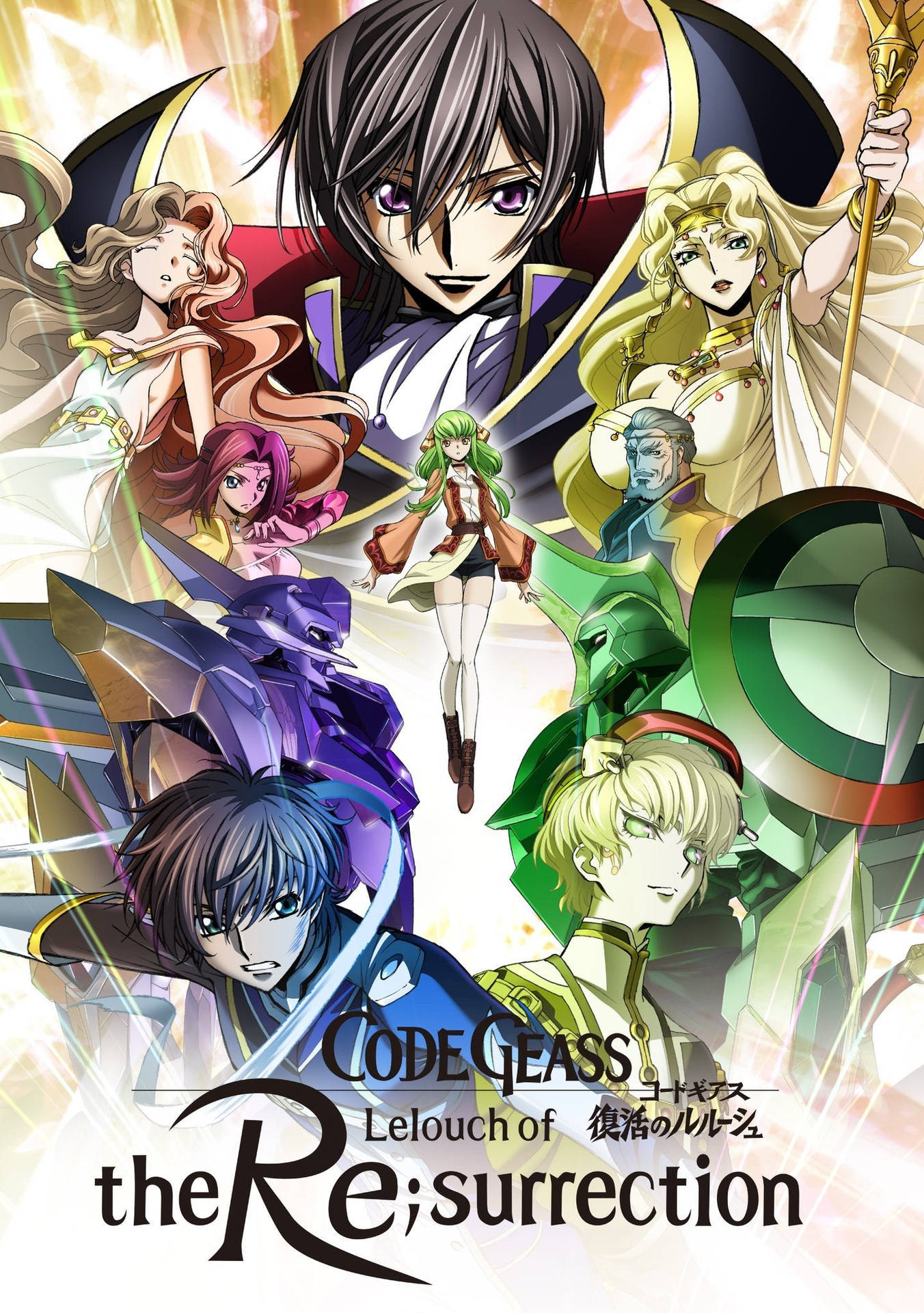 Protagonists Of Code Geass Anime Series In Intense Battle Scene Wallpaper
