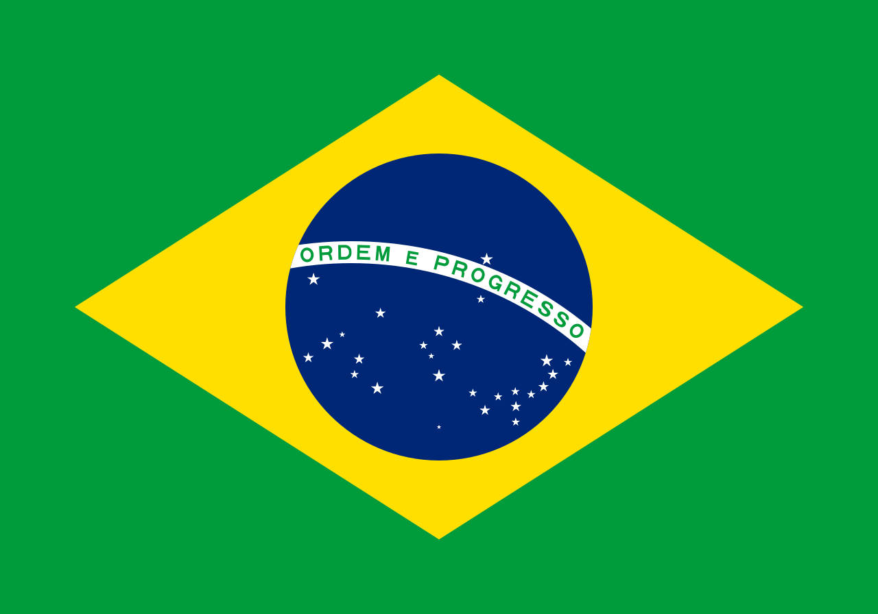 Proud Display Of The Brazilian Flag In South America Wallpaper