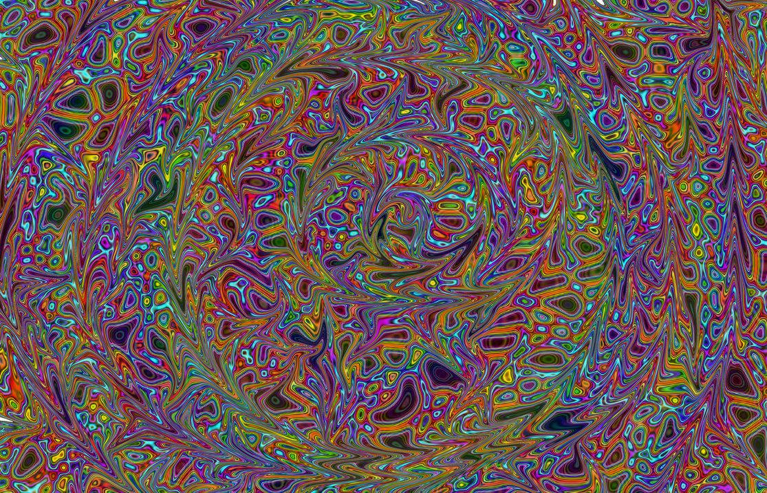 Psychedelic Spiral Art Wallpaper
