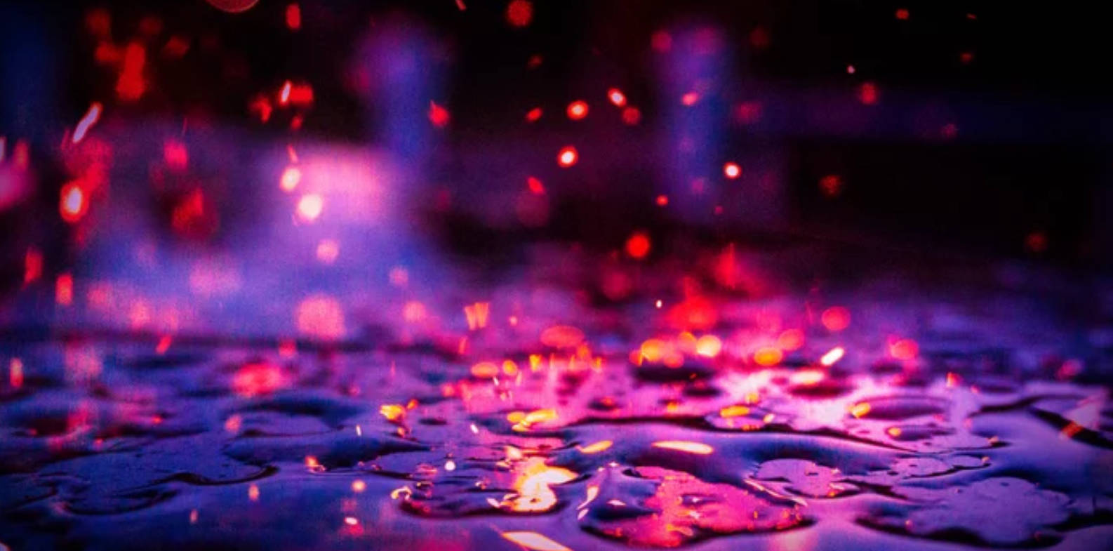 Puddle Of Rain Dark Color Wallpaper