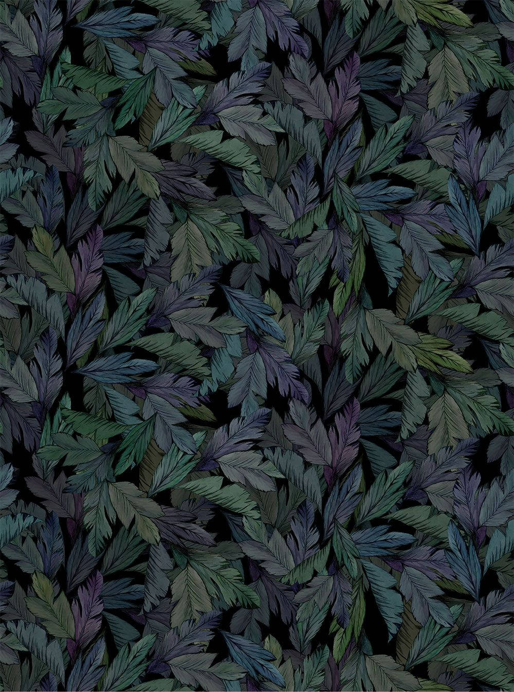 Purple And Green Leaf Wallpaper