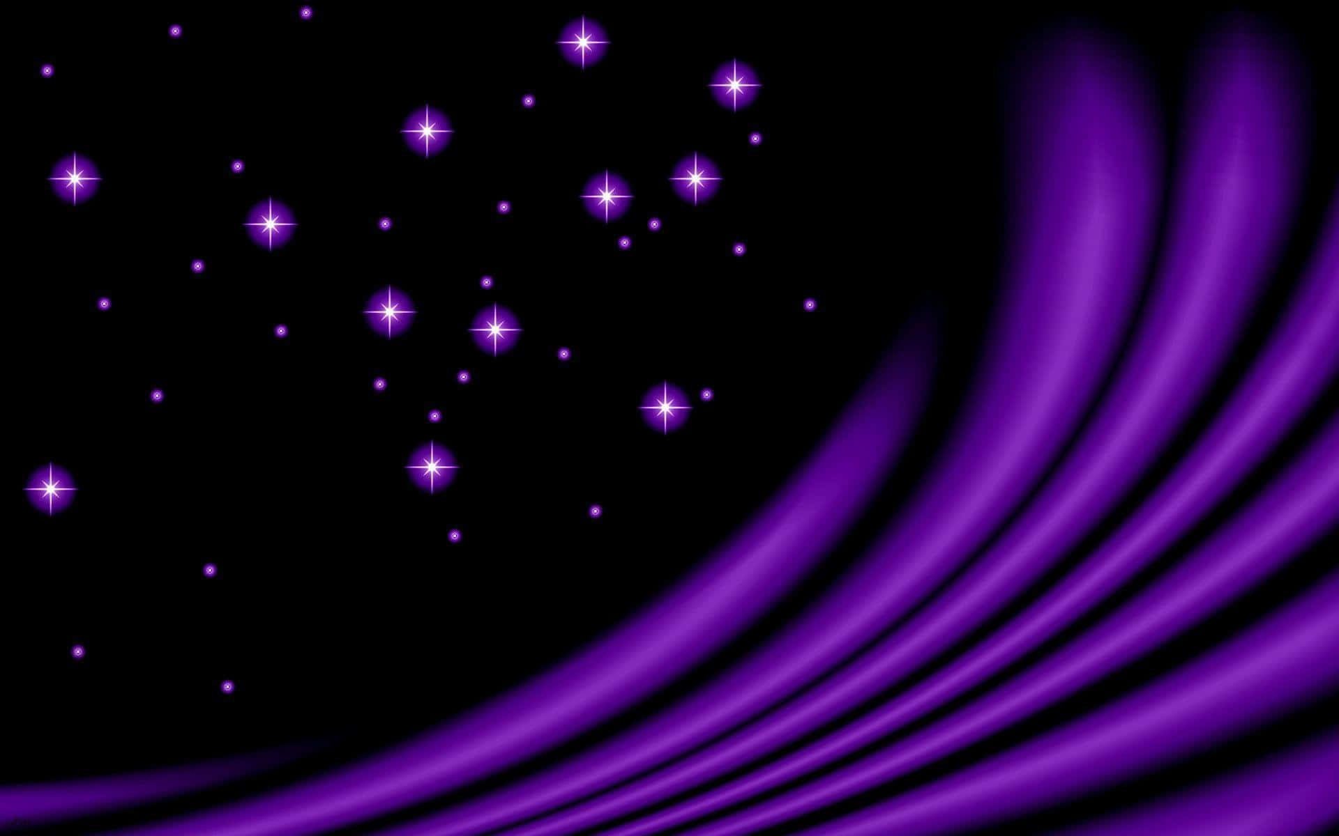 Purple Cool Star Black Sky Wallpaper