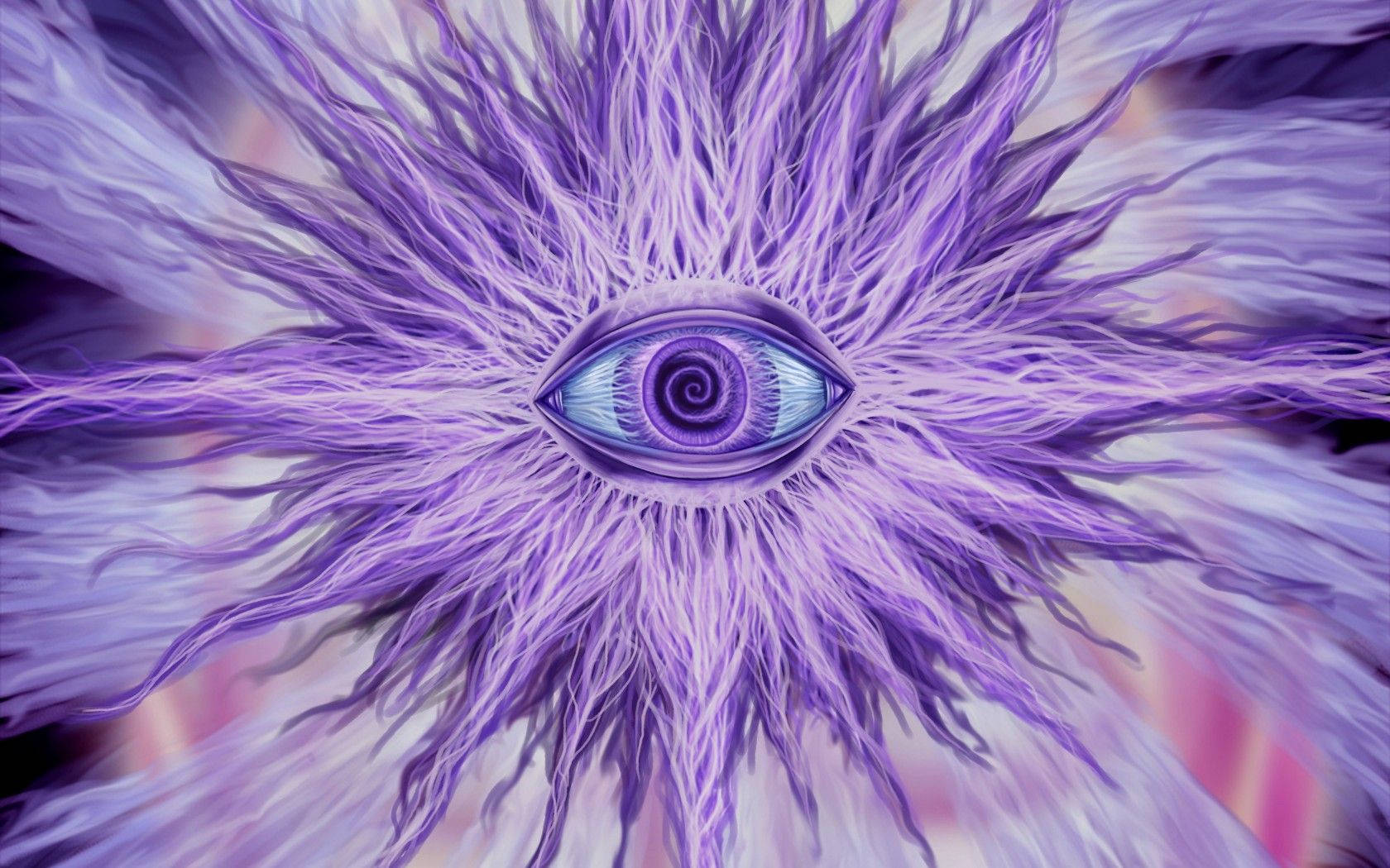 Purple Eye Psychedelic Wallpaper