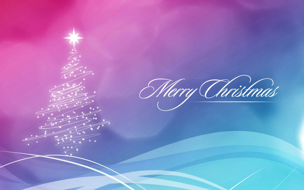 Purple Merry Christmas Hd Wallpaper