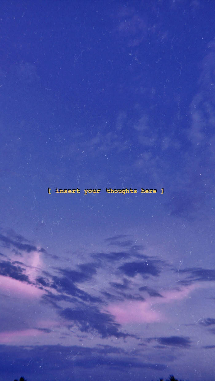 Purple Sky Aesthetic Quotes Tumblr Wallpaper