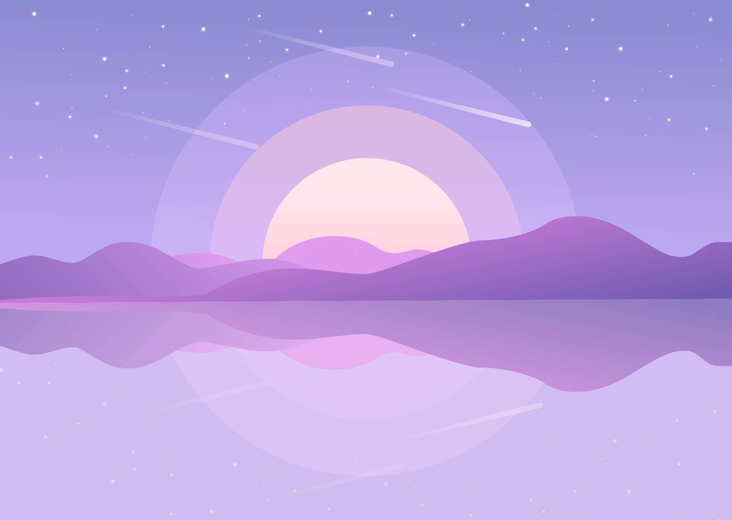 Purple Vista Soft Aesthetic Wallpaper