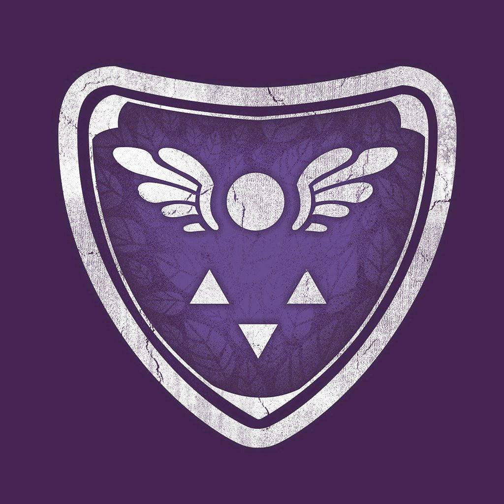 Purple White Deltarune Symbol Wallpaper