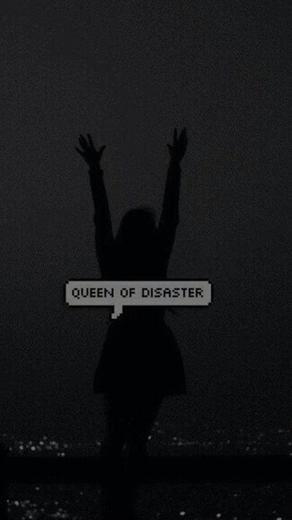 Queen Of Disaster Silhouette Grunge Pfp Wallpaper