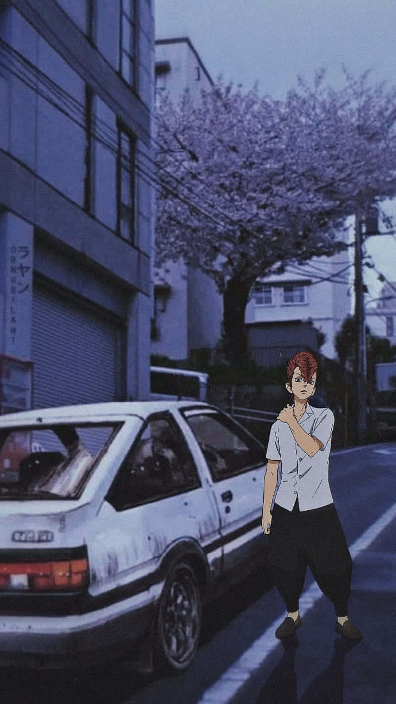 Racing With The Wind In Anime Drift Wallpaper