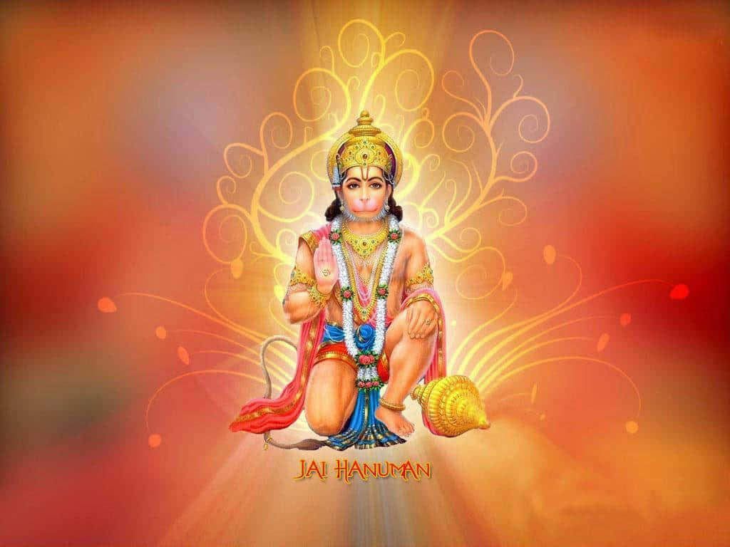 Radiant Hanuman Artwork Wallpaper