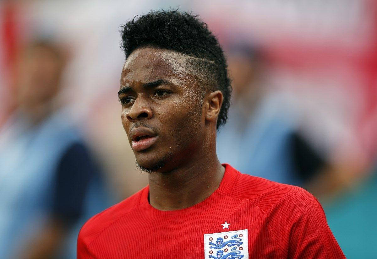 Raheem Sterling In Red Jersey Wallpaper