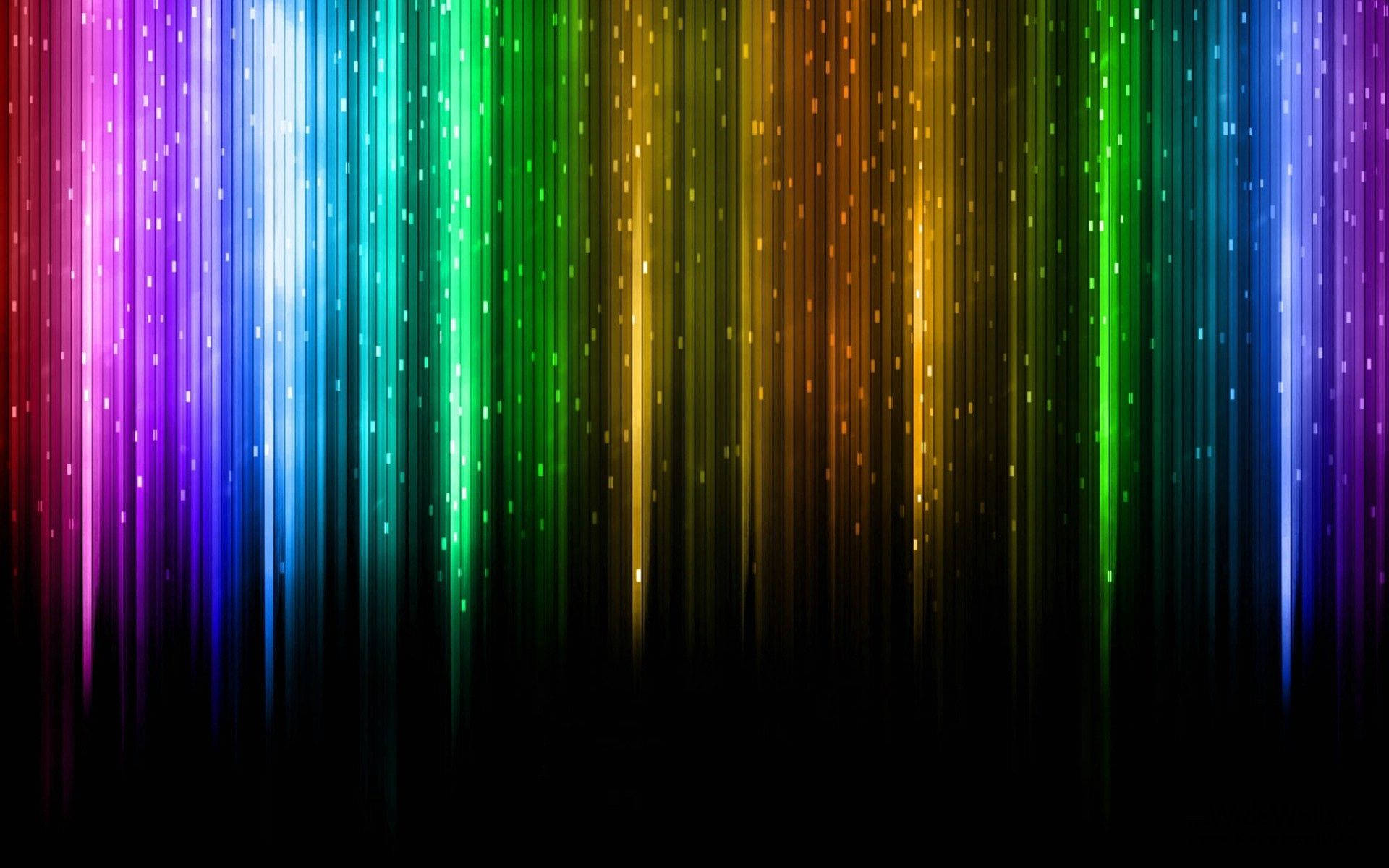 Rain Of Vertical Rainbow Lights Wallpaper