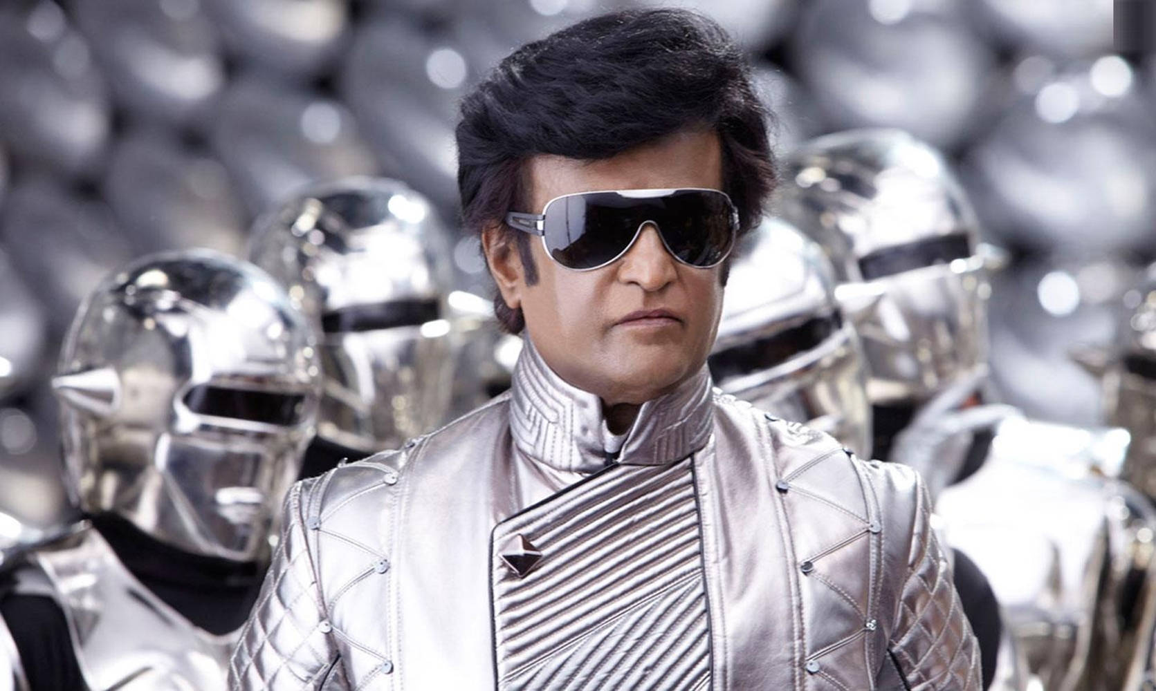 Rajinikanth Silver Suit For Enthiran Wallpaper