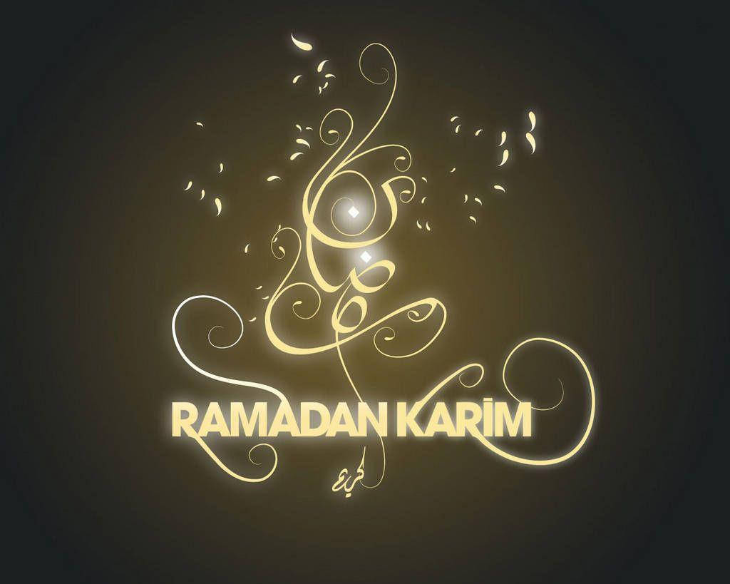 Ramadan With Gold Abstract Lines Wallpaper