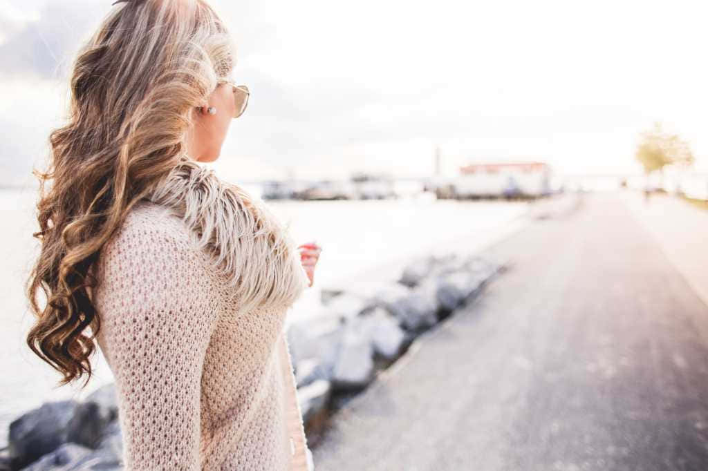 Random Person On Snowy Road Wallpaper