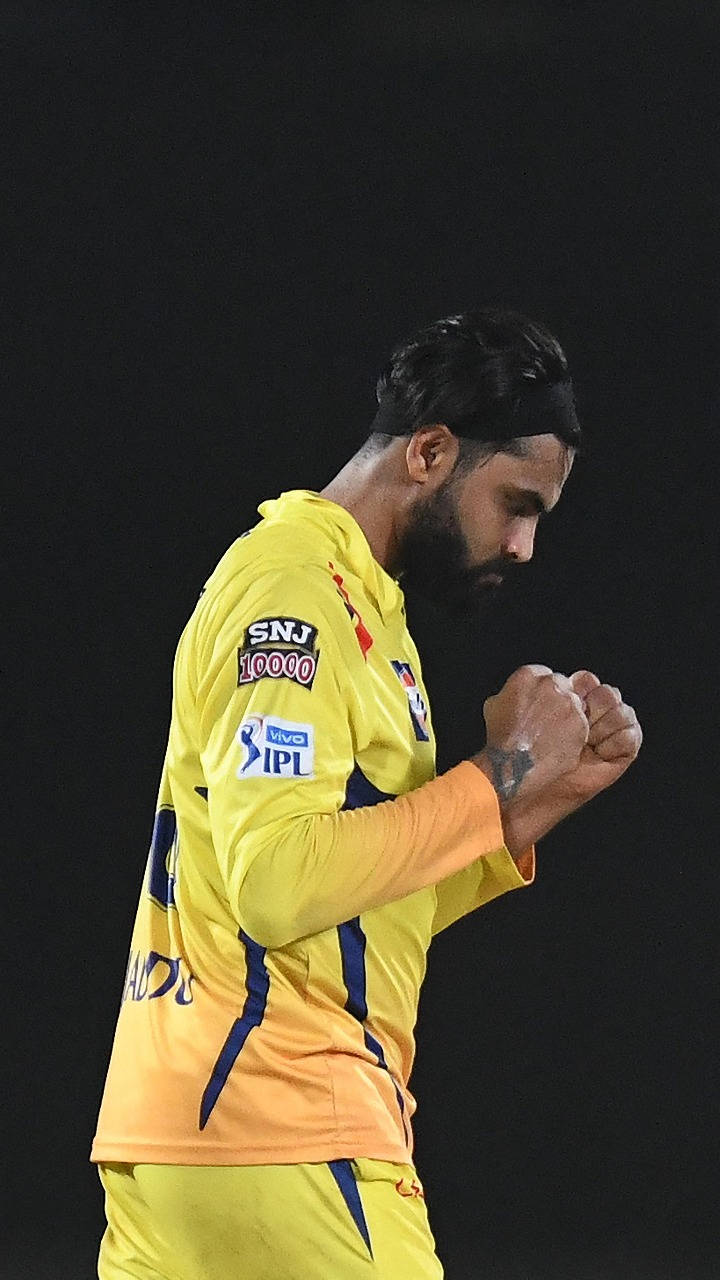 Ravindra Jadeja Posing In His Chennai Super Kings Attire Wallpaper