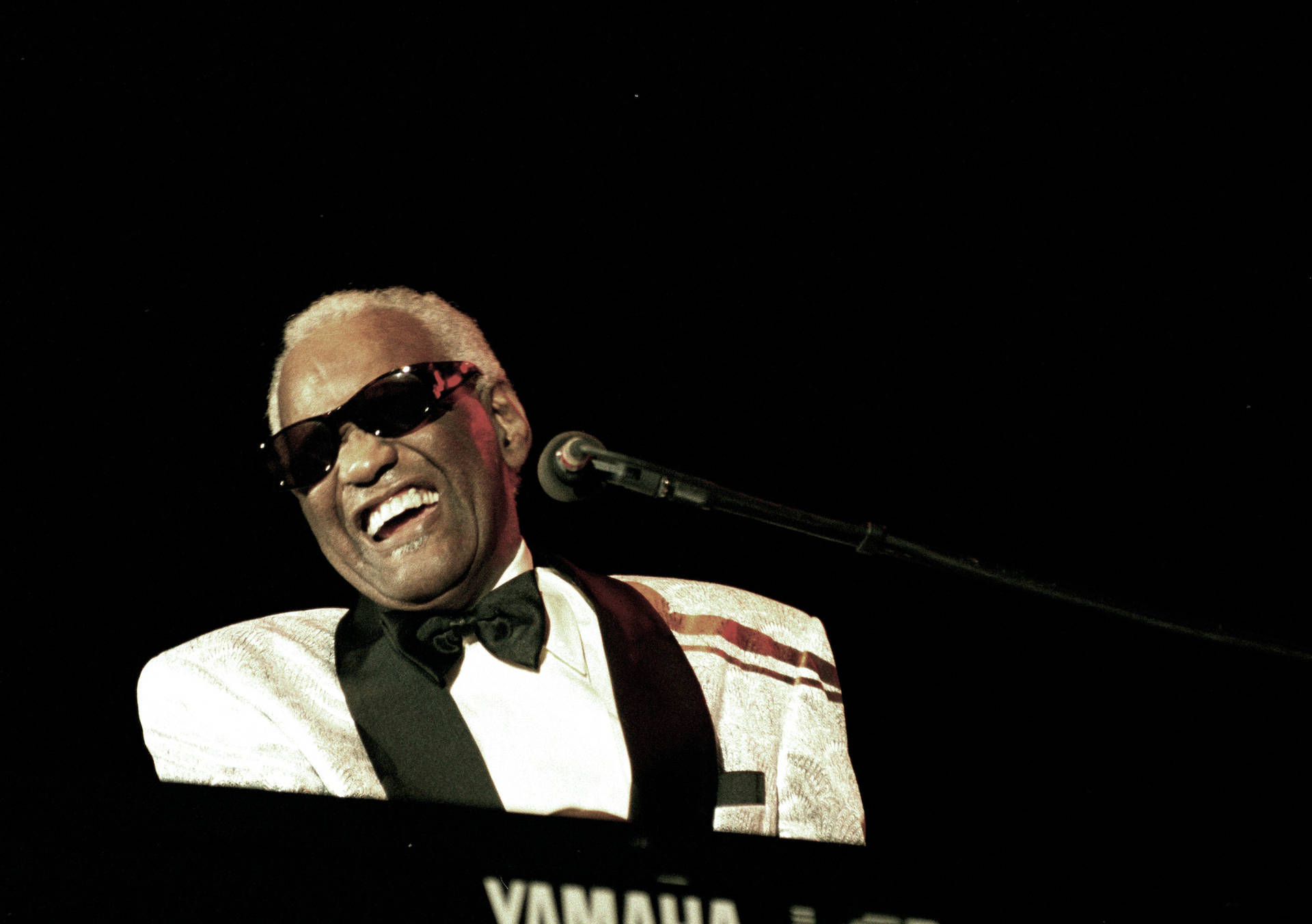 Ray Charles Black Background Wallpaper