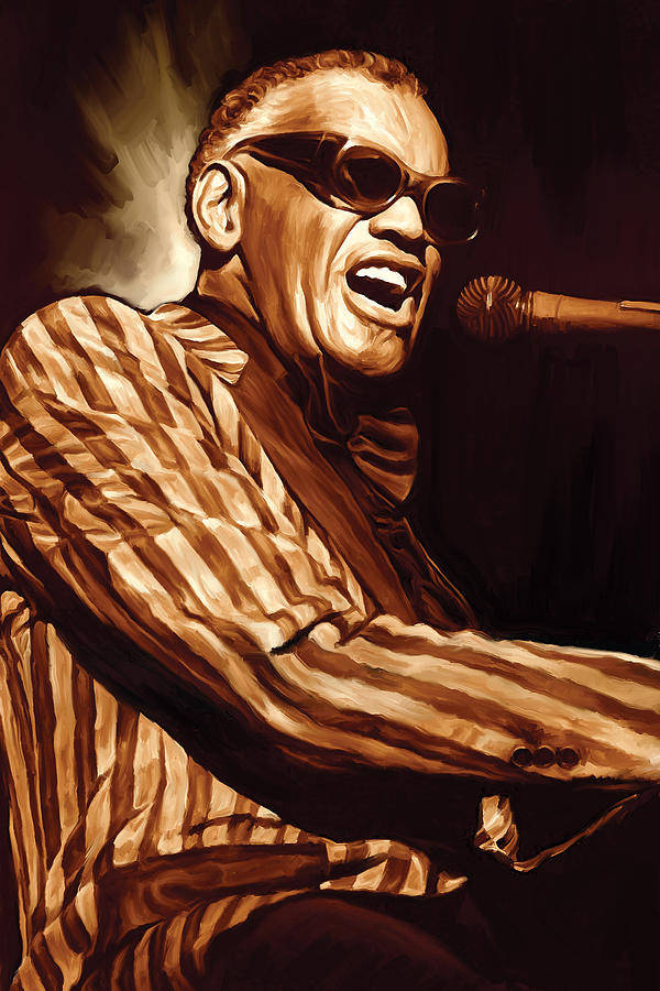 Ray Charles Singing Vintage Photo Wallpaper