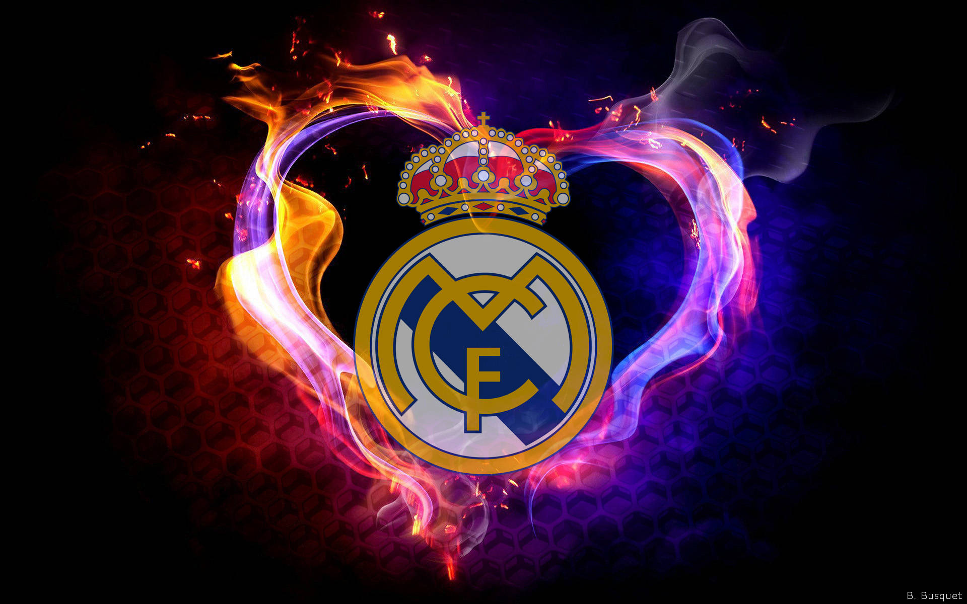 Real Madrid Cf Football Club Logo Wallpaper