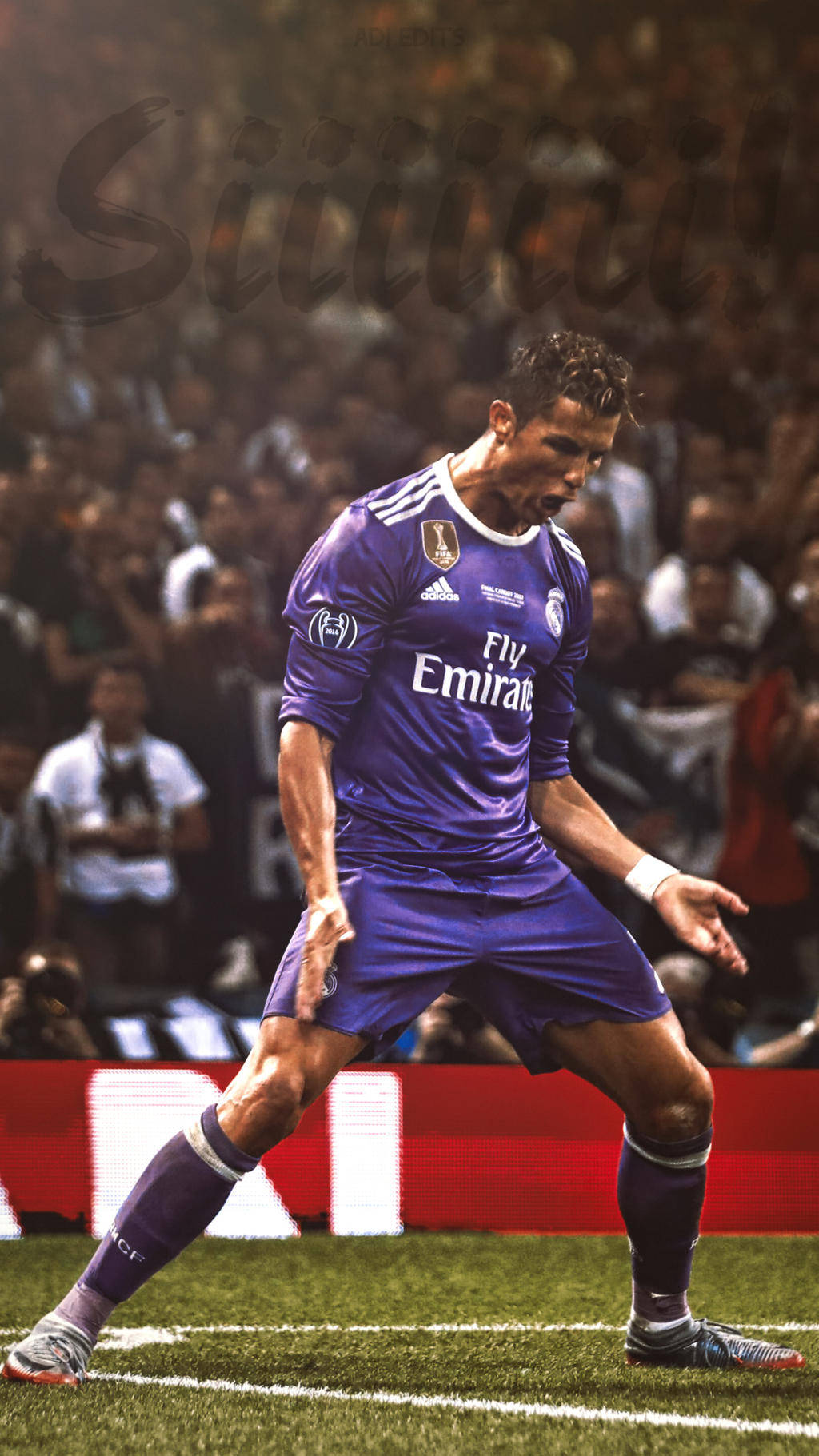 Real Madrid Footballer Cristiano Ronaldo Celebration Wallpaper